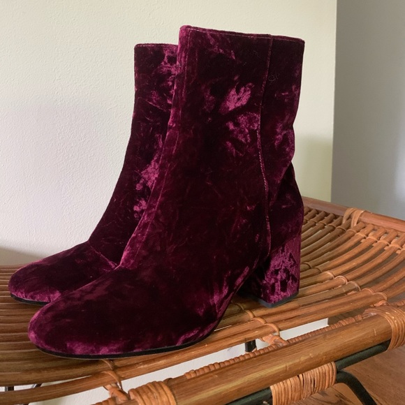 Via Spiga Velvet block heel midi boot - Picture 7 of 7